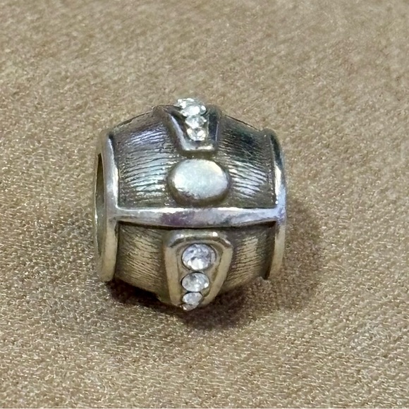 Brighton Alpha Bead Exclamation point❗️Retired & rare Silver with crystals - Picture 2 of 5